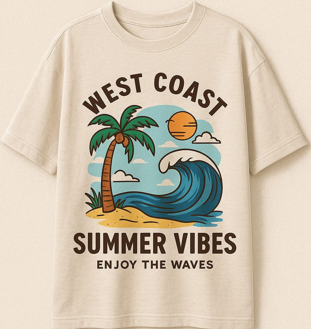 West Coast Summer Vibes Graphic T-Shirt