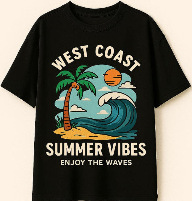 West Coast Summer Vibes Graphic T-Shirt